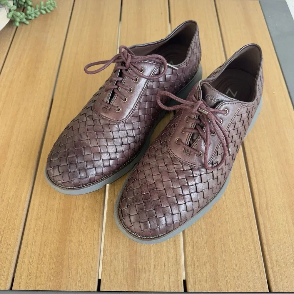 Cole Haan 4.ZERØGRAND Hand-Woven Oxford Men’s 9.5 M Cordovan Leather C36524